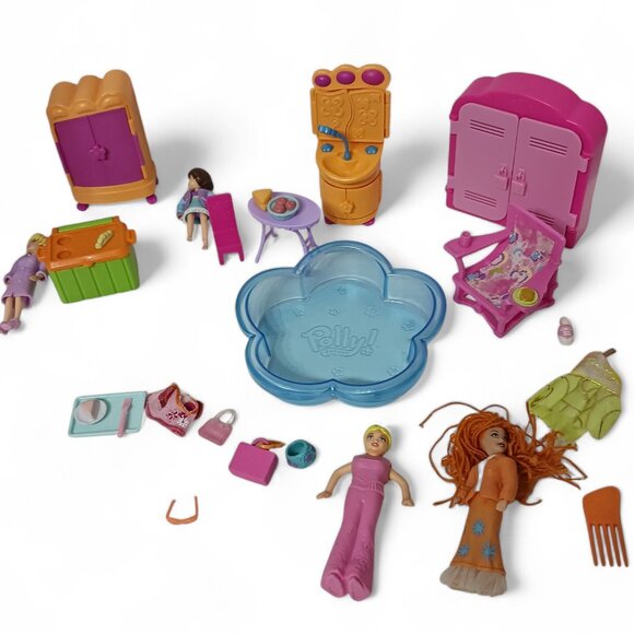 Assorted Y2K Polly Pocket and Others Dolls and Furniture Toy Lot - Picture 2 of 12